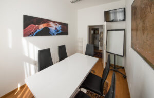Conference table with space for 6 people